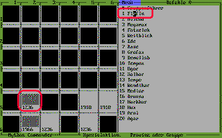 Provinz-/Gruppenselektion